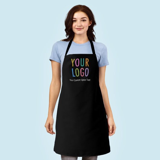 Black Custom Business Apron met persoonlijke Logo Schort