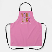 Black Custom Business Apron met persoonlijke Logo Schort (Voorkant)