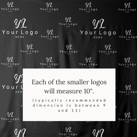Black Custom Business Logo Backdrop Trade show Wandkleed