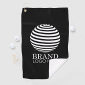 Black Custom Business Logo Company Golfhanddoek (Insitu)