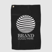 Black Custom Business Logo Company Golfhanddoek (Voorkant)