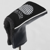 Black Custom Business Logo Company Golfheadcover (3/4 voorkant)