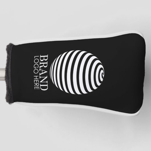 Black Custom Business Logo Company Golfheadcover (Voorkant)
