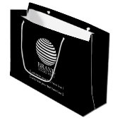 Black Custom Business Logo Company Promotion Groot Cadeauzakje (Voorkant Gekanteld)