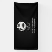 Black Custom Business Logo Company Promotion Spandoek (Verticaal)