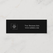 Black Custom Business Logo Corporate Drink Voucher Mini Visitekaartje (Achterkant)