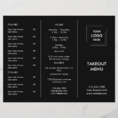 Black Custom Business Logo Restaurant Afhaalmenu (Voorkant)