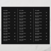 Black Custom Business Logo Restaurant Afhaalmenu (Achterkant)