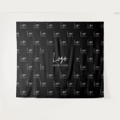 Black Custom Business Logo Step Repeat Achtergrond Wandkleed (Voorkant (horizontaal))