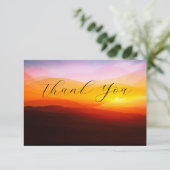 Black Custom Business Sunset bedankt kaarten (Staand voorkant)