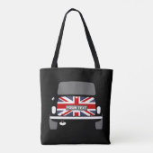 Black Custom Classic UK Mini car Canvas tas (Achterkant)
