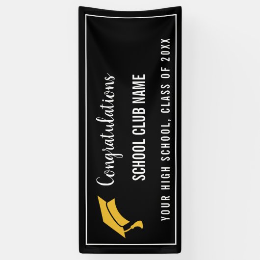 Black Custom Club Afstuderen Banner (Verticaal)