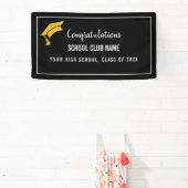 Black Custom Club Graduation Banner (Insitu)