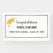 Black Custom Club Graduation Banner (Horizontaal)
