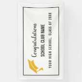 Black Custom Club Graduation Banner (Verticaal)