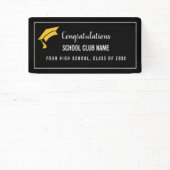 Black Custom Club Graduation Banner (Insitu)