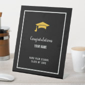 Black Custom Club Graduation Banner Reclamebord Met Voetstuk (Insitu)