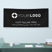 Black Custom Company Logo Event displays Spandoek (Beurs)