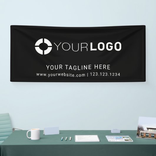 Black Custom Company Logo Event displays Spandoek (Beurs)