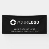 Black Custom Company Logo Event displays Spandoek (Horizontaal)