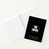 Black Custom Company Logo White | Personaliseren Notitieboek (Binnen)