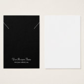Black Custom Ketting Display Card Visitekaartje (Voorkant /achterkant)