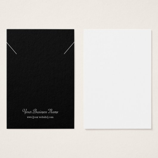 Black Custom Ketting Display Card Visitekaartje (Voorkant /achterkant)