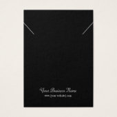 Black Custom Ketting Display Card Visitekaartje (Voorkant)