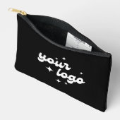 Black Custom Logo Business Travel Etui (Open)