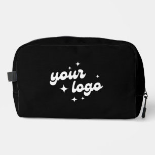 Black Custom Logo Business Travel Toilettasje