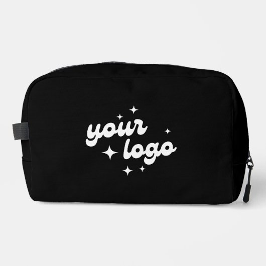 Black Custom Logo Business Travel Toilettasje (Voorkant)
