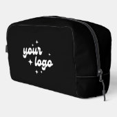 Black Custom Logo Business Travel Toilettasje (Rechterhoek)