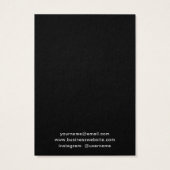 Black Custom Logo Handmade Earring Holger Card Visitekaartje (Achterkant)