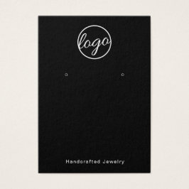 Black Custom Logo Handmade Earring Holger Card Visitekaartje