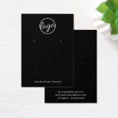 Black Custom Logo Handmade Earring Holger Card Visitekaartje (Bureau)