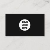 Black Custom Logo minimalist Social Media Icons Visitekaartje (Achterkant)