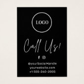 Black Custom Logo Modern Waxing Aftercare Kaart (Voorkant)