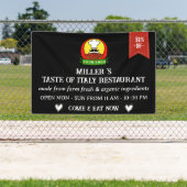 Black Custom Logo Restaurant Cafe Bar & Grill Spandoek (Insitu)