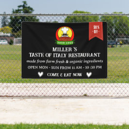 Black Custom Logo Restaurant Cafe Bar & Grill Spandoek