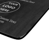 Black Custom Logo Text Modern Minimal Business Snijplank (Hoek)