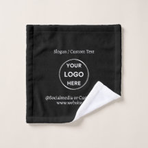 Black Custom Logo Text Modern Minimal Business