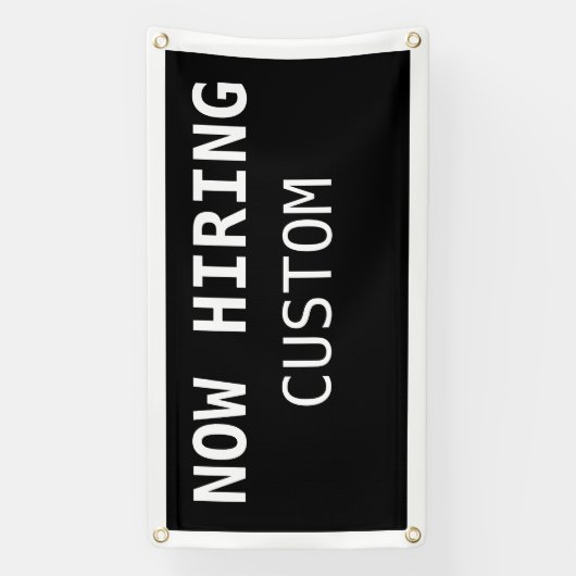 Black Custom Nu-kabelbanner Spandoek (Verticaal)
