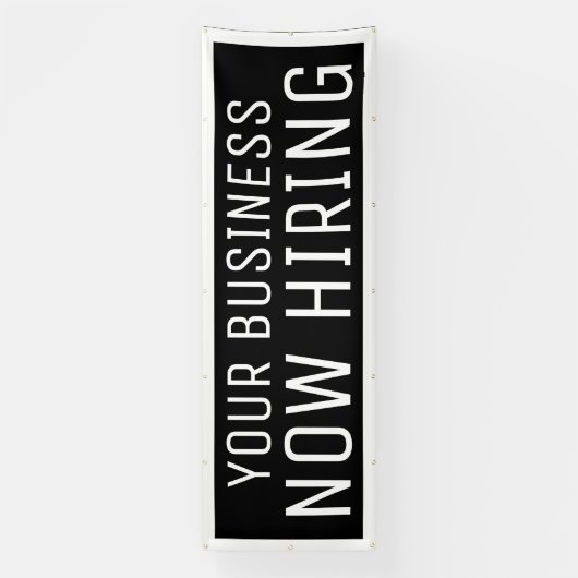 Black Custom Nu-kabelbanner Spandoek (Verticaal)