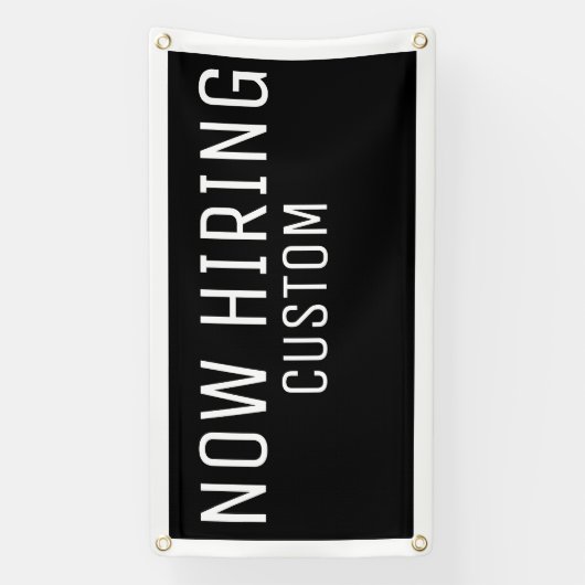 Black Custom Nu-kabelbanner Spandoek (Verticaal)