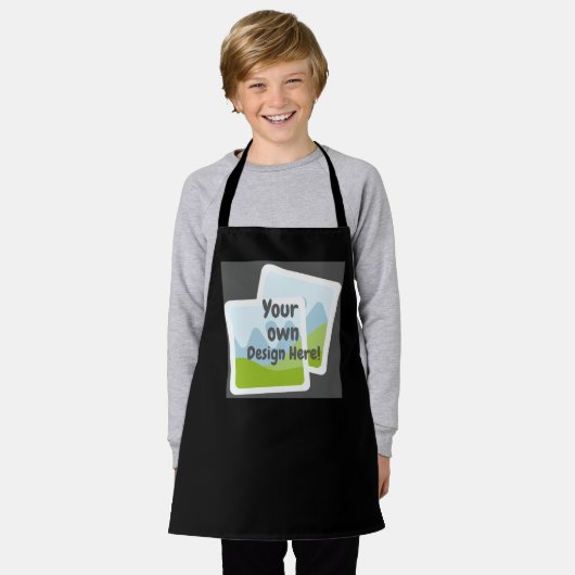 Black Custom Schort – Upload uw eigen ontwerp (Gedragen)