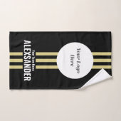 Black Custom Sports Team Logo, Team & Speler Naam Handdoek (Handdoek)