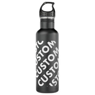 BLACK Custom Stainless Steel Water Bottle 24oz. Waterfles