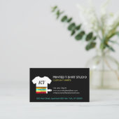 Black Custom T-Shirts Bags Visitekaartje (Staand voorkant)