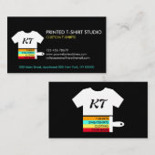 Black Custom T-Shirts Bags Visitekaartje (Voorkant / Achterkant)