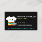 Black Custom T-Shirts Bags Visitekaartje (Voorkant)